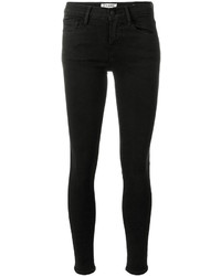 schwarze enge Jeans aus Baumwolle von Frame