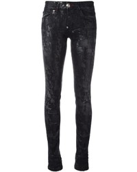 schwarze enge Jeans aus Baumwolle von Philipp Plein