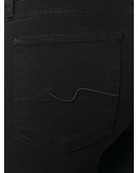 schwarze enge Jeans aus Baumwolle von 7 For All Mankind