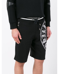 schwarze Baumwollshorts von Philipp Plein