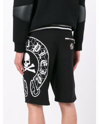 schwarze Baumwollshorts von Philipp Plein