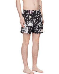 schwarze bedruckte Badeshorts von Vivienne Westwood