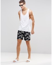 schwarze bedruckte Badeshorts von Jack and Jones