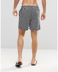 schwarze bedruckte Badeshorts von Jack and Jones