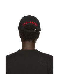 schwarze bedruckte Baseballkappe von DSQUARED2