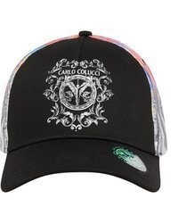schwarze bedruckte Baseballkappe von CARLO COLUCCI