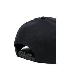 schwarze bedruckte Baseballkappe von Moschino