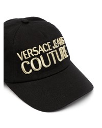 schwarze bedruckte Baseballkappe von VERSACE JEANS COUTURE