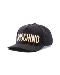 schwarze bedruckte Baseballkappe von Moschino