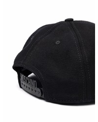 schwarze bedruckte Baseballkappe von Moschino