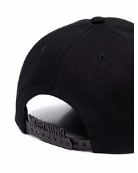 schwarze bedruckte Baseballkappe von Moschino