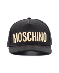 schwarze bedruckte Baseballkappe von Moschino