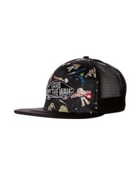 schwarze bedruckte Baseballkappe von Vans