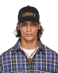 schwarze bedruckte Baseballkappe von Versace