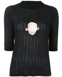schwarze bedruckte Bluse von Aalto