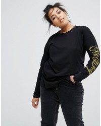 schwarze bedruckte Bluse von Asos