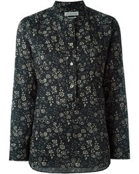 schwarze bedruckte Bluse von Etoile Isabel Marant