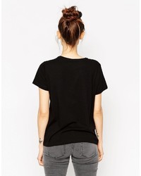 schwarze bedruckte Bluse von Asos