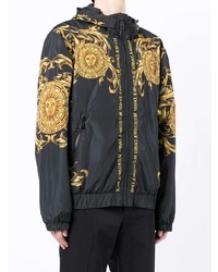 schwarze bedruckte Bomberjacke von VERSACE JEANS COUTURE