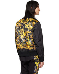 schwarze bedruckte Bomberjacke von VERSACE JEANS COUTURE