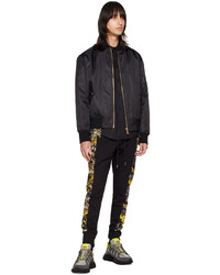 schwarze bedruckte Bomberjacke von VERSACE JEANS COUTURE