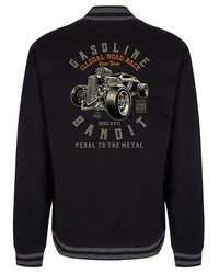 schwarze bedruckte Bomberjacke von GASOLINE BANDIT®