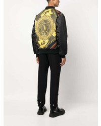 schwarze bedruckte Bomberjacke von VERSACE JEANS COUTURE