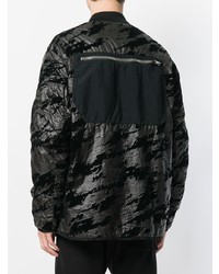 schwarze bedruckte Bomberjacke von Stone Island Shadow Project