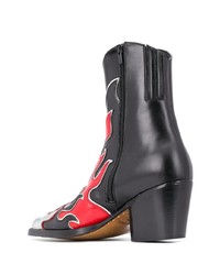 schwarze bedruckte Chelsea Boots aus Leder von DSQUARED2