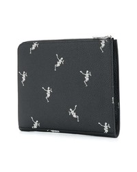 schwarze bedruckte Clutch Handtasche von Alexander McQueen