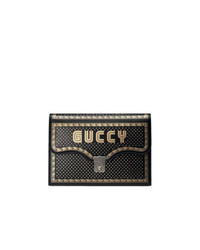 schwarze bedruckte Clutch Handtasche von Gucci