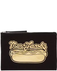 schwarze bedruckte Clutch Handtasche von Marc Jacobs