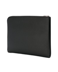 schwarze bedruckte Clutch Handtasche von Alexander McQueen