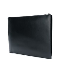 schwarze bedruckte Clutch Handtasche von Saint Laurent