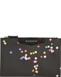 schwarze bedruckte Clutch von Givenchy