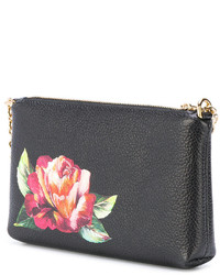 schwarze bedruckte Clutch von Dolce & Gabbana