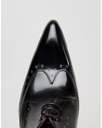 schwarze bedruckte Derby Schuhe von Jeffery West