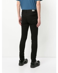 schwarze bedruckte enge Jeans von Hysteric Glamour