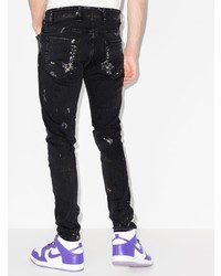schwarze bedruckte enge Jeans von Represent