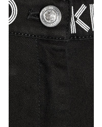 schwarze bedruckte enge Jeans von Kenzo