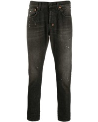 schwarze bedruckte enge Jeans von PRPS