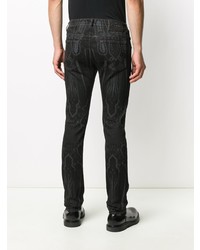schwarze bedruckte enge Jeans von Etro