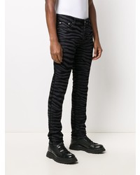 schwarze bedruckte enge Jeans von Just Cavalli