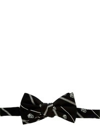 schwarze bedruckte Fliege von Alexander McQueen