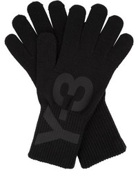 schwarze bedruckte Handschuhe