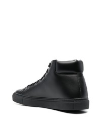 schwarze bedruckte hohe Sneakers aus Leder von Moschino