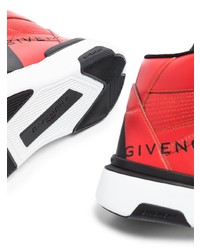 schwarze bedruckte hohe Sneakers aus Leder von Givenchy