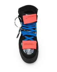 schwarze bedruckte hohe Sneakers aus Wildleder von Off-White