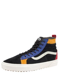 schwarze bedruckte hohe Sneakers aus Wildleder von Vans