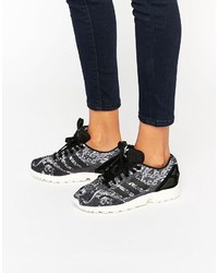 schwarze bedruckte hohe Sneakers von adidas